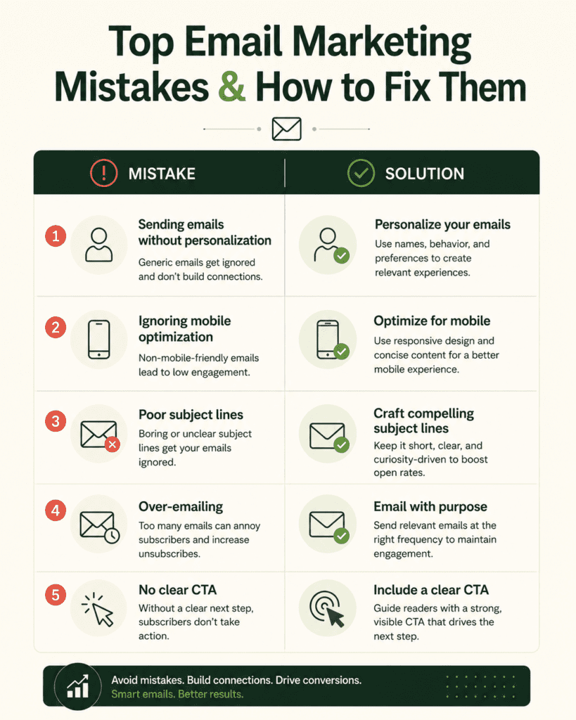 Email marketing mistakes