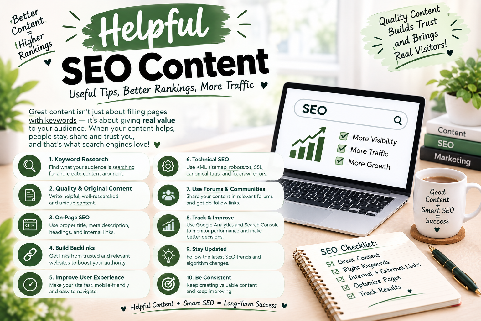 Helpful SEO content tips for better rankings.